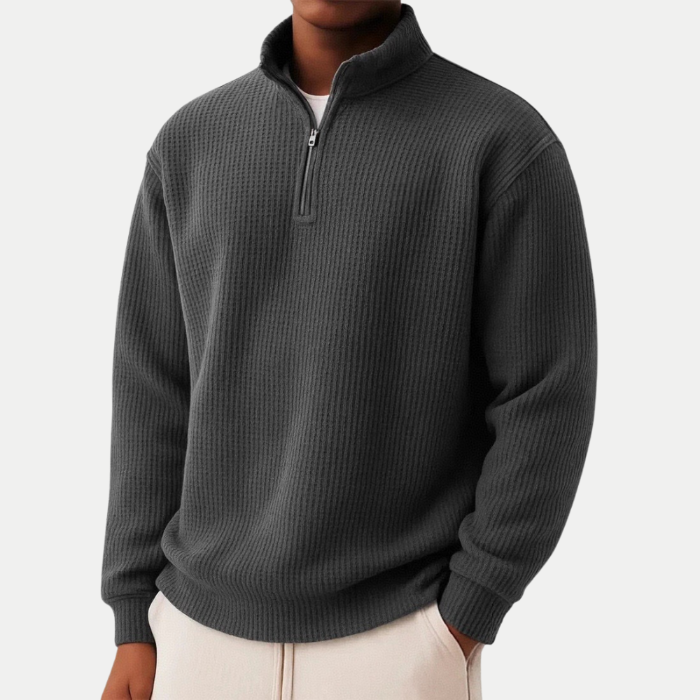 Herren Pullover mit Reißverschlusskragen – Stilvoll, bequem und vielseitig