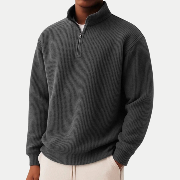 Herren Pullover mit Reißverschlusskragen – Stilvoll, bequem und vielseitig