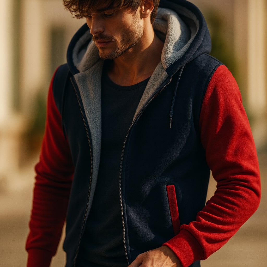 Strukturierte Jacke für kaltes Wetter