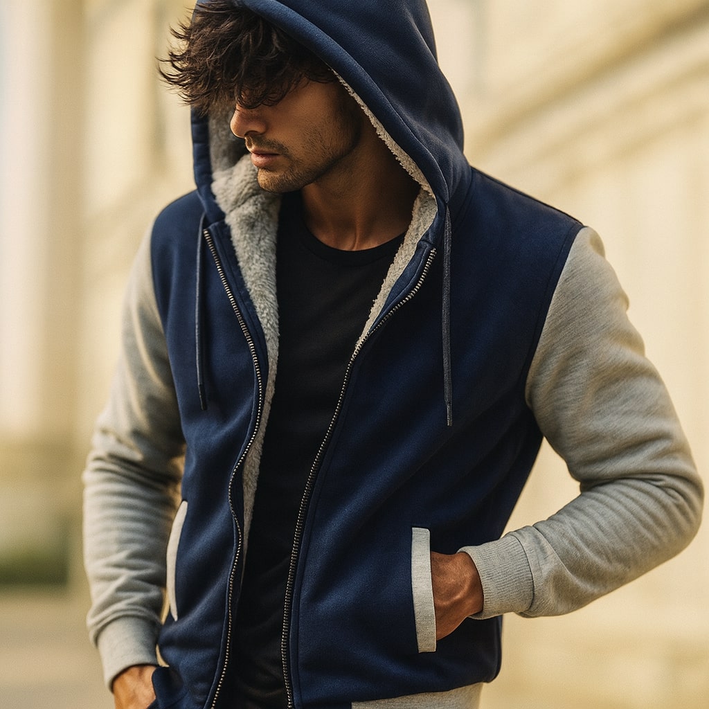 Strukturierte Jacke für kaltes Wetter
