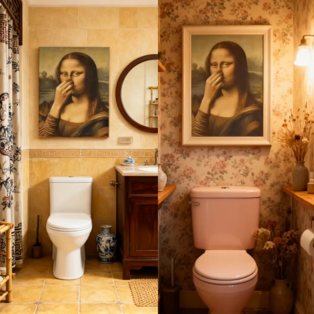 Mona Lisa mit einem Augenzwinkern – Humorvolles Poster