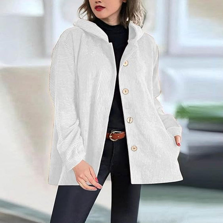 🍂 Lässige Kapuzenjacke aus Samt für den Herbst