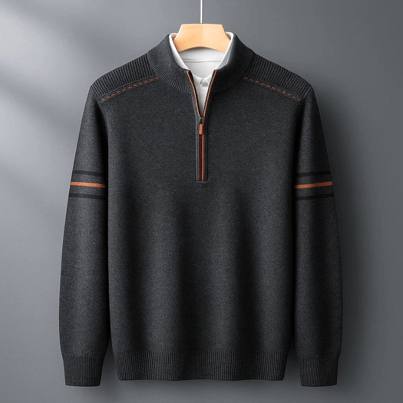 Moderner Pullover mit halbem Reißverschluss Ease