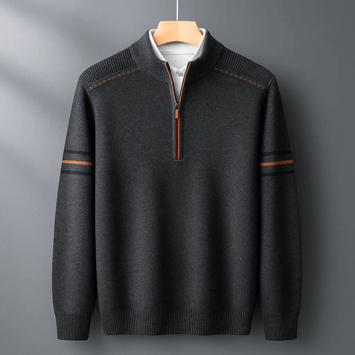 Moderner Pullover mit halbem Reißverschluss Ease