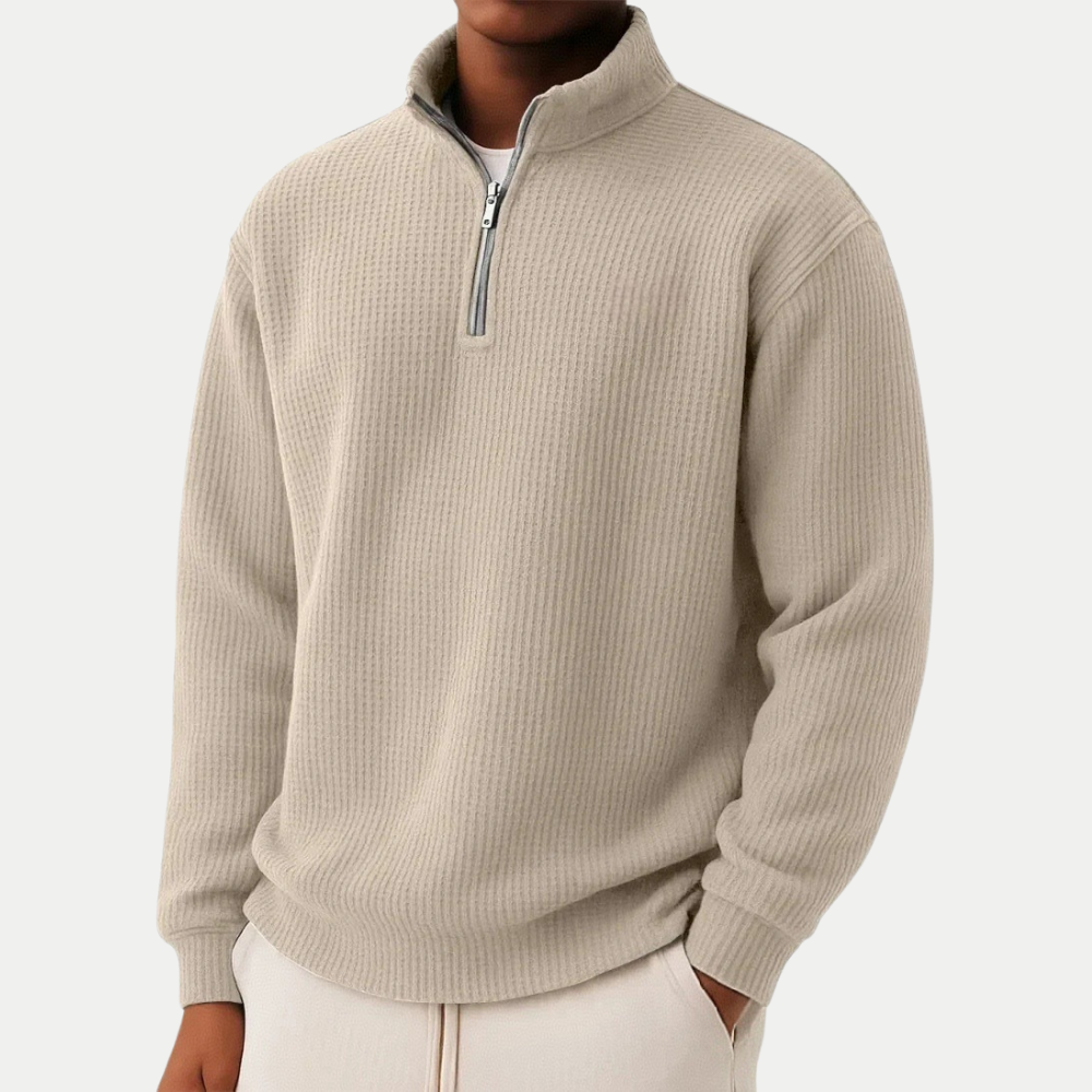 Herren Pullover mit Reißverschlusskragen – Stilvoll, bequem und vielseitig