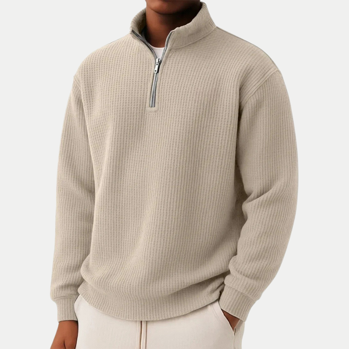 Herren Pullover mit Reißverschlusskragen – Stilvoll, bequem und vielseitig