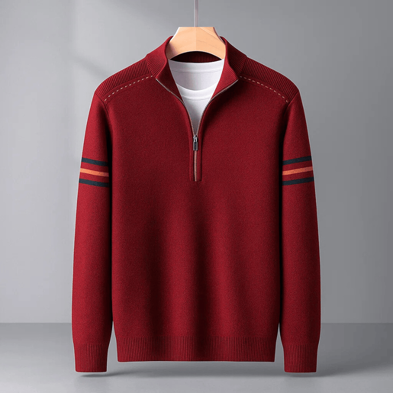 Moderner Pullover mit halbem Reißverschluss Ease
