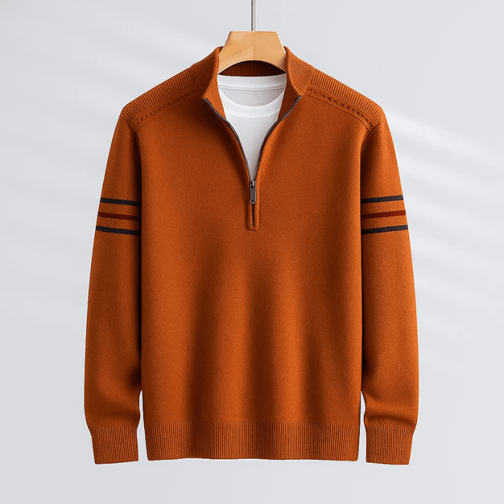 Moderner Pullover mit halbem Reißverschluss Ease