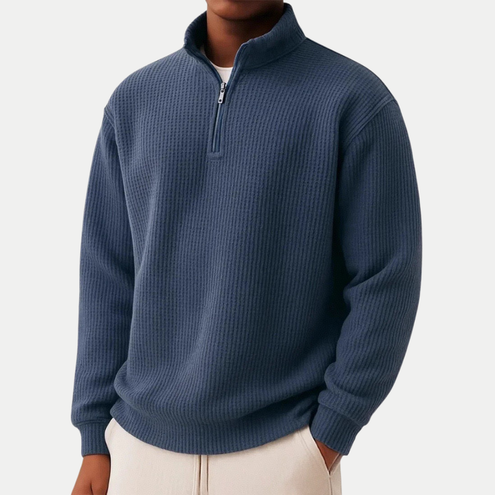 Herren Pullover mit Reißverschlusskragen – Stilvoll, bequem und vielseitig