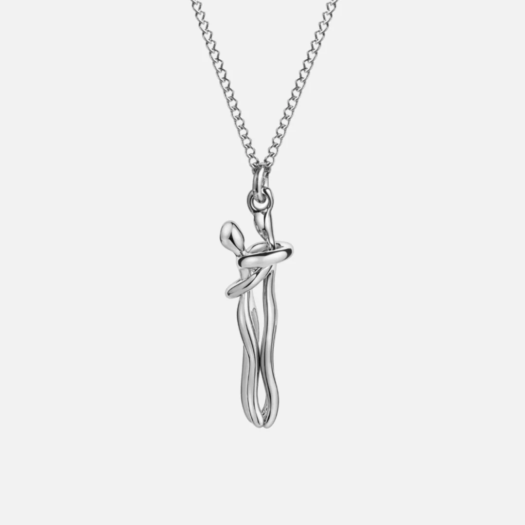 💞 „Umarmung der Seele“ – Symbolische Gold-Silber-Kette