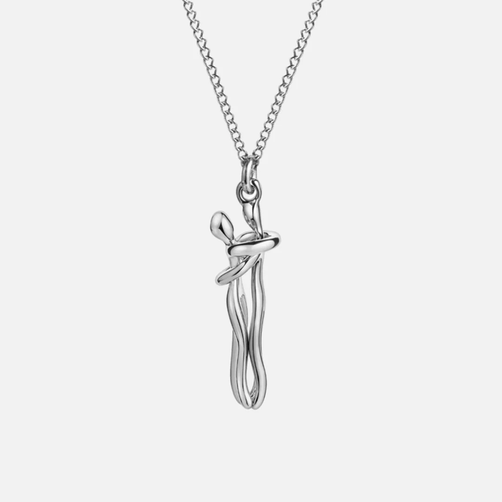 💞 „Umarmung der Seele“ – Symbolische Gold-Silber-Kette
