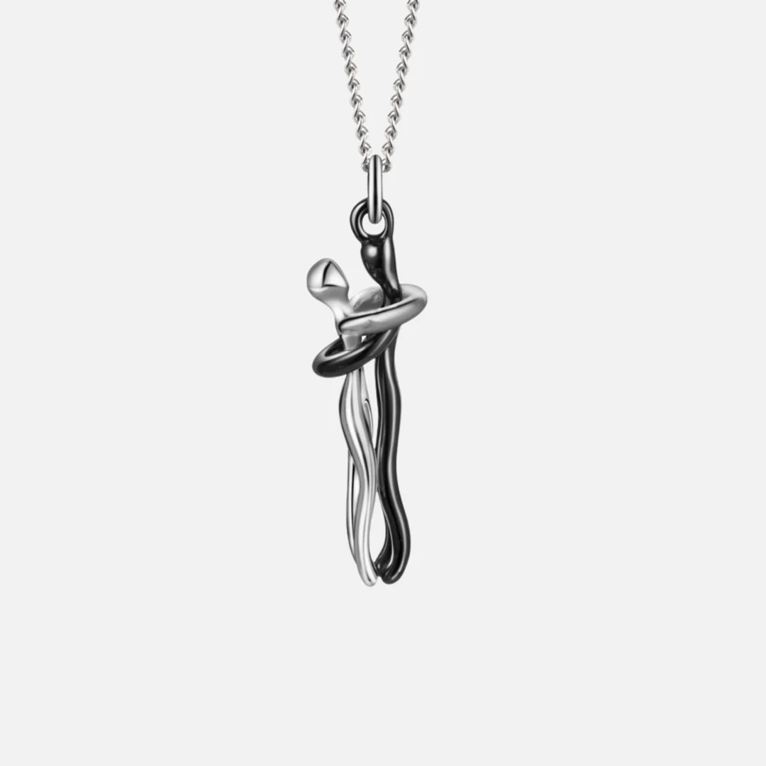 💞 „Umarmung der Seele“ – Symbolische Gold-Silber-Kette