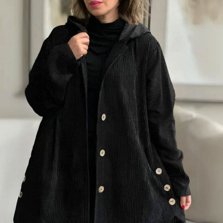 🍂 Lässige Kapuzenjacke aus Samt für den Herbst