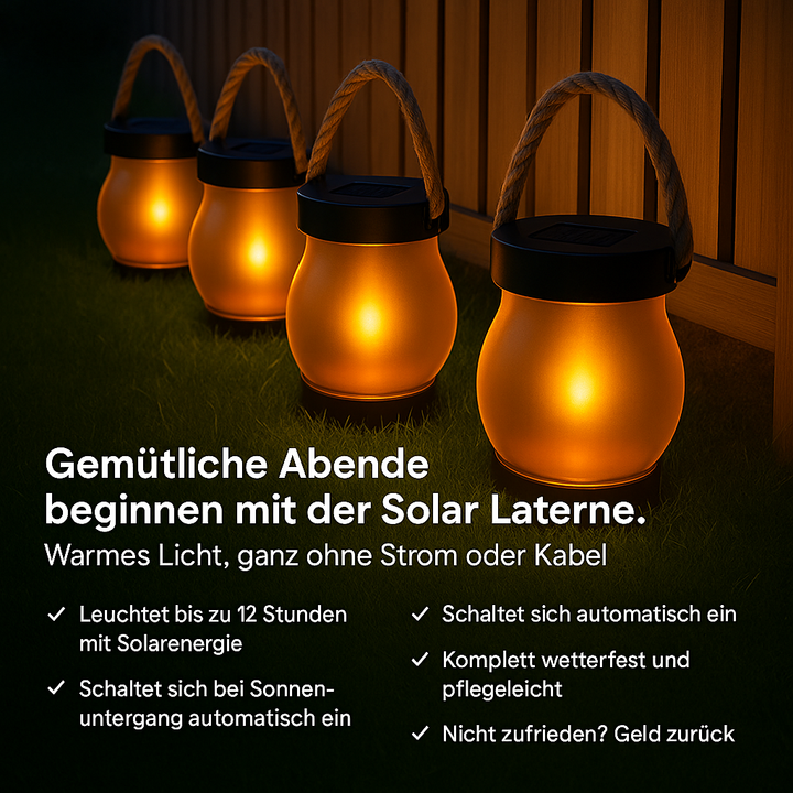 🌟 Solar-Laterne – warmes Licht für dunkle Tage