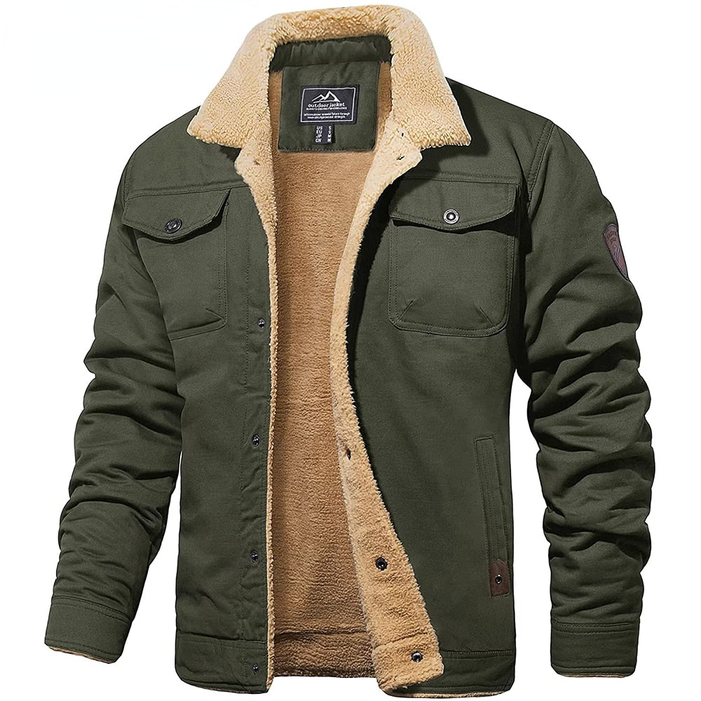 Herren Winterjacke mit Teddyfutter – Warm, robust & stilvoll