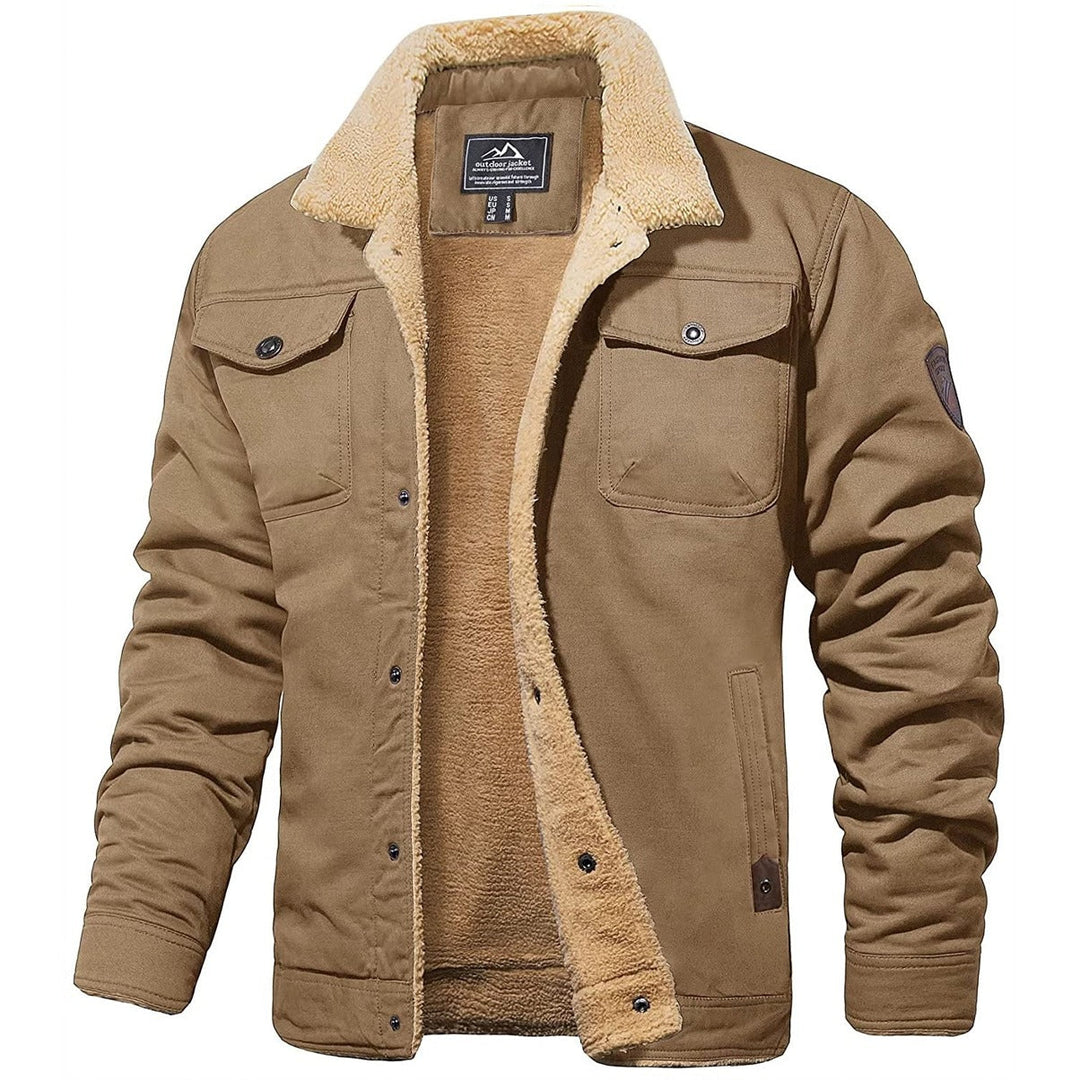 Herren Winterjacke mit Teddyfutter – Warm, robust & stilvoll