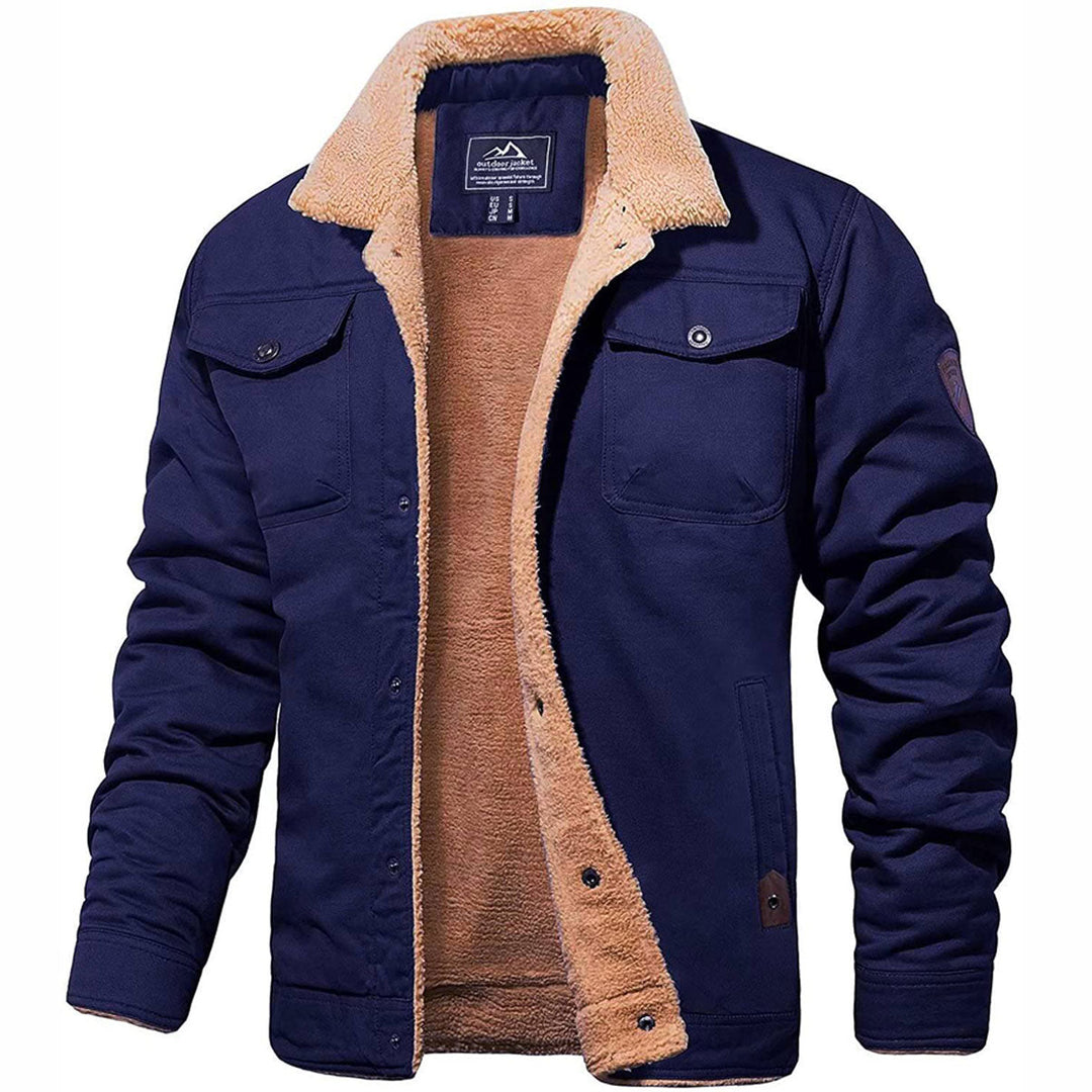 Herren Winterjacke mit Teddyfutter – Warm, robust & stilvoll