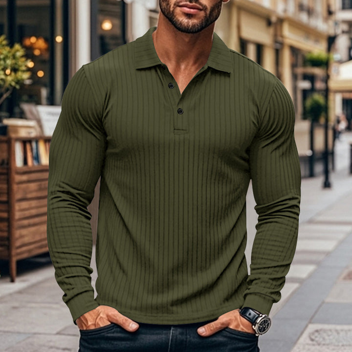 Geripptes Herren-Poloshirt – maskuliner Stil & moderner Komfort