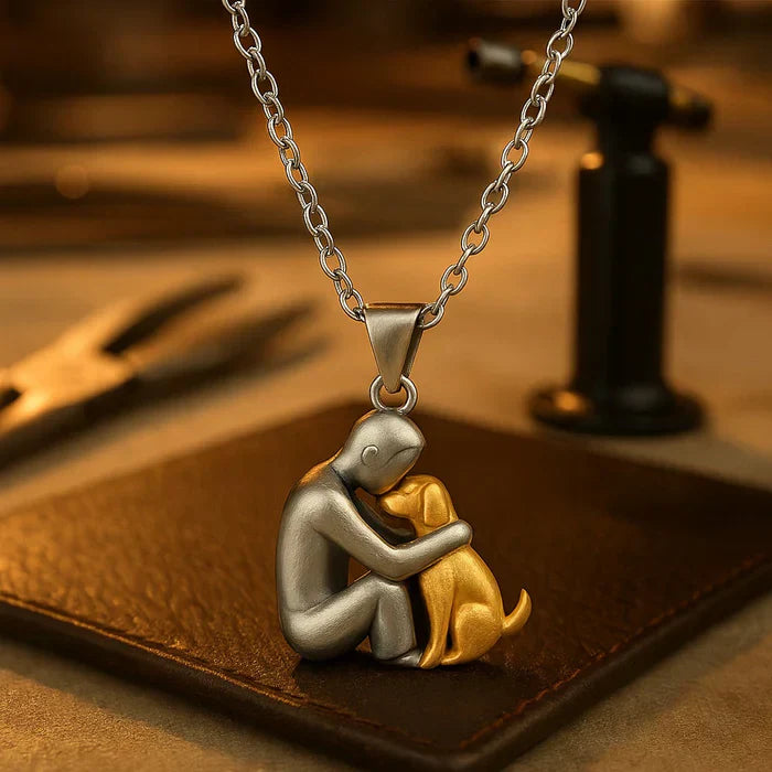 Herzanhänger „Ewige Freundschaft“ – Symbol der Liebe zwischen Mensch und Hund