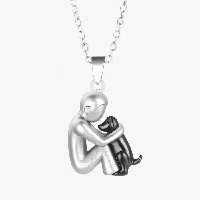Herzanhänger „Ewige Freundschaft“ – Symbol der Liebe zwischen Mensch und Hund