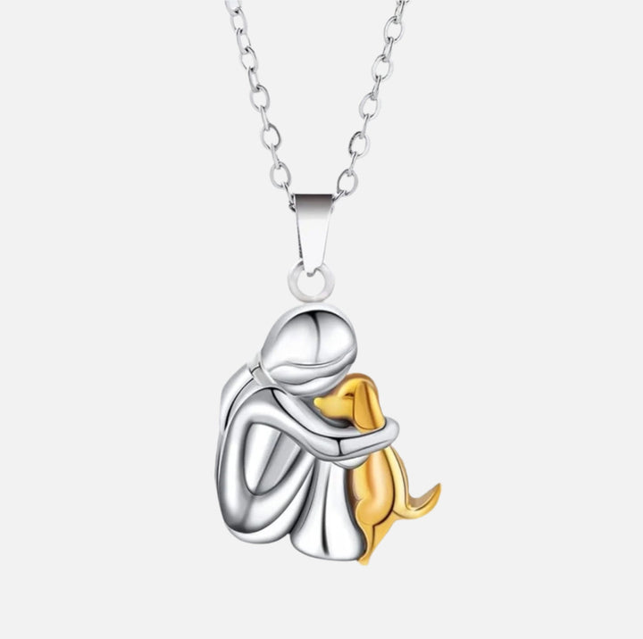 Herzanhänger „Ewige Freundschaft“ – Symbol der Liebe zwischen Mensch und Hund